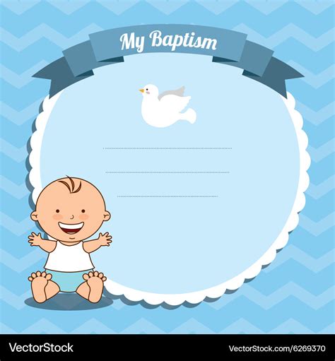 Baptism invitation design Royalty Free Vector Image