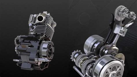 Motorcycle 4-Stroke Engine Working Principle Animation