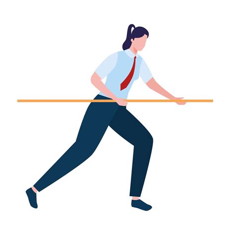 businesswoman pulling rope 6061440 Vector Art at Vecteezy