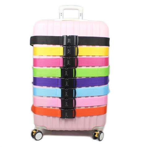 2018 Fashion Unisex Adjustable Luggage Suitcase Straps Belt Lock Bag Accessory Travel Baggage ...