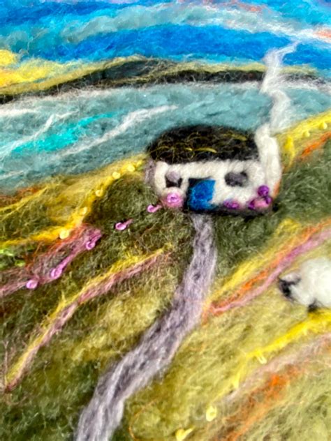 Needle Felted Wool Art Lang May Yer Lum Reek Wall Art Wool | Etsy