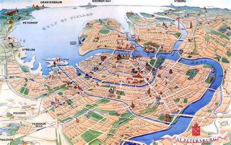 Map Of St Petersburg Russia In English