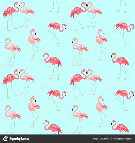 Wallpapers: cute pink | Wallpaper with cute pink flamingo — Stock Vector © antonovaolena #152864118