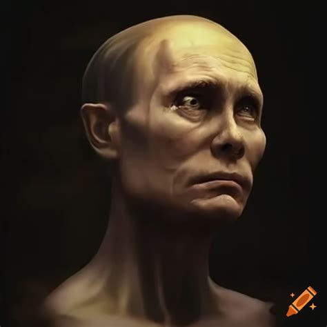 Satirical artwork of vladimir putin as a vampire or skeleton on Craiyon