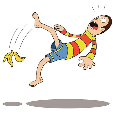 90+ Cartoon Of Slip On Banana Peel Stock Photos, Pictures & Royalty-Free Images - iStock