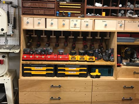 cordless tool station Workshop Storage, Garage Workshop, Workshop Organization, Workshop Ideas ...