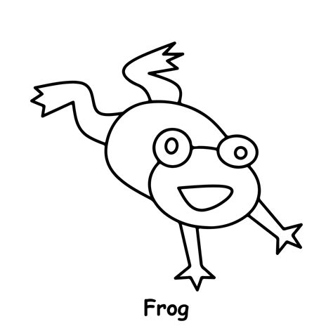 frog line drawing 5994037 Vector Art at Vecteezy