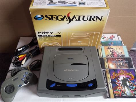 Japanese Sega Saturn console boxed with 5 games - Catawiki