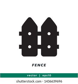 Fence Icon Vector Logo Template Stock Vector (Royalty Free) 1436639696 | Shutterstock