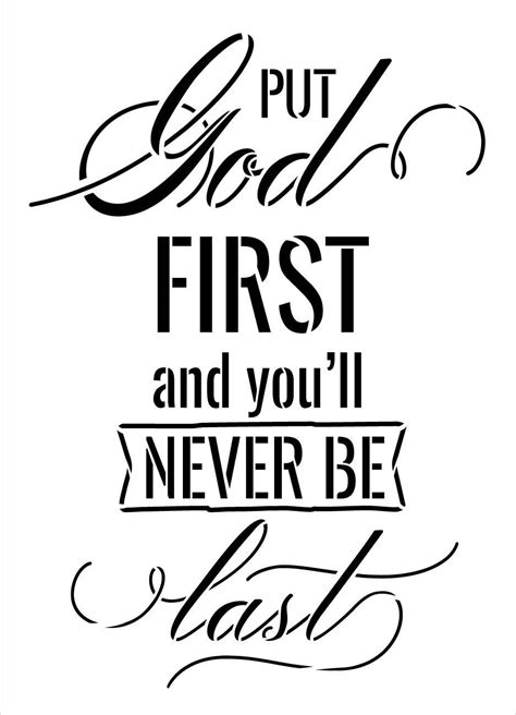 Put god first stencil by studior12 diy farmhouse faith home decor craft ...