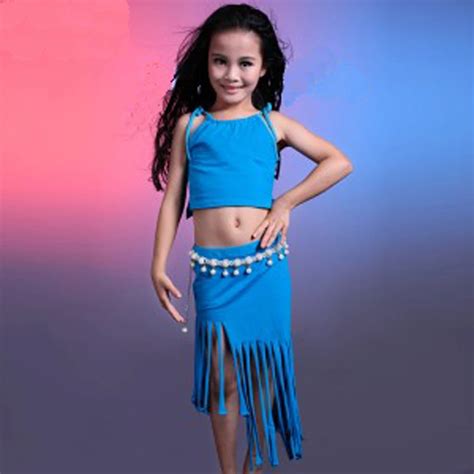 New Tassel design Oriental Belly Dancing Costumes Sets Kids Belly Dance Costume Child Dancing ...