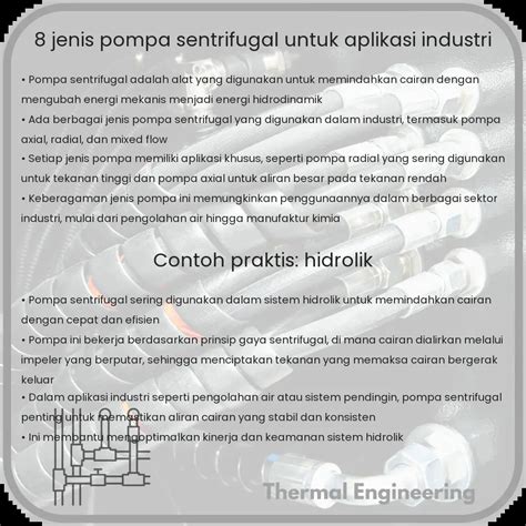 8 Jenis Pompa Sentrifugal untuk Aplikasi Industri