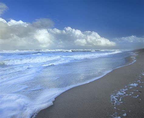 Storm Cloud Over Beach, Canaveral Photograph by Tim Fitzharris