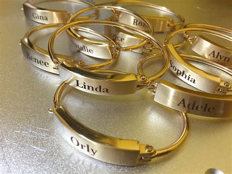 Laser-CutZ | Name Bracelets Laser Engraving on Brass Jewelry in NYC