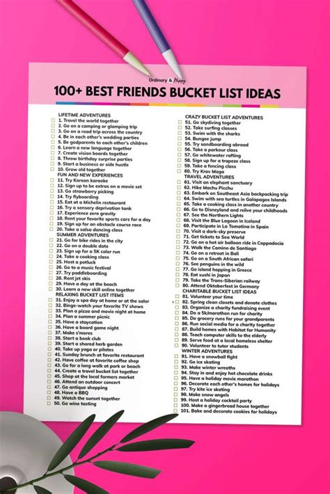 100+ Best Friends Bucket List Ideas (Fun Things to Do with Your Best Friend) - Ordinary and Happy