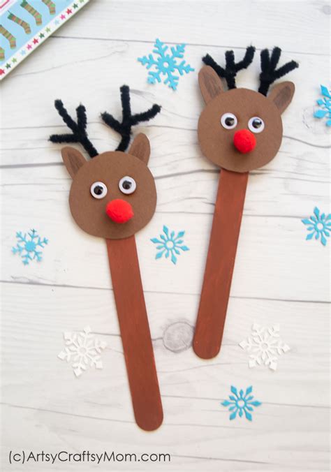 Popsicle Stick Reindeer Craft | Christmas Craft for Kids