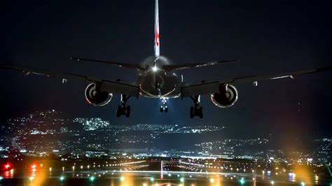 Download Runway Night Lights Wallpaper | Wallpapers.com