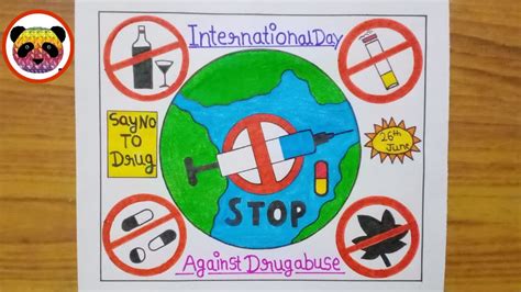 International Day Against Drug Abuse Drawing Drug Abuse Awearness Poster Drugs Poster – AyamX