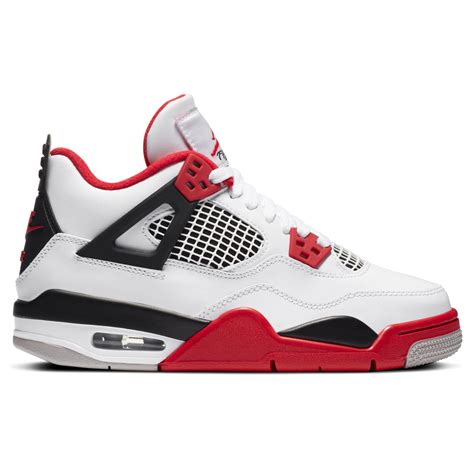 Air Jordan 4 Retro (GS) "Fire Red" - White/Black – Feature