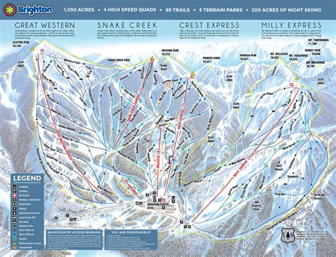 Brighton Ski Resort Trail Map | SkiCentral.com