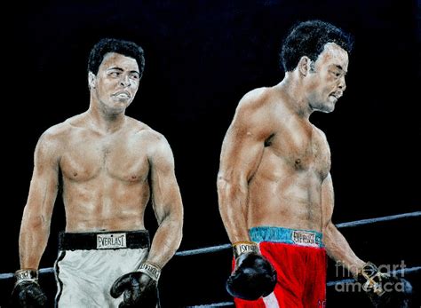 Muhammad Ali vs George Foreman Drawing by Jim Fitzpatrick - Fine Art America