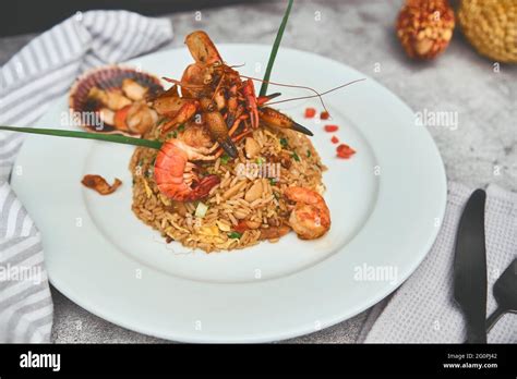 Peruvian food: called "Arroz chaufa" with seafood, fried rice, shrimp ...