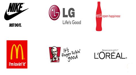 Famous Slogans And Logos