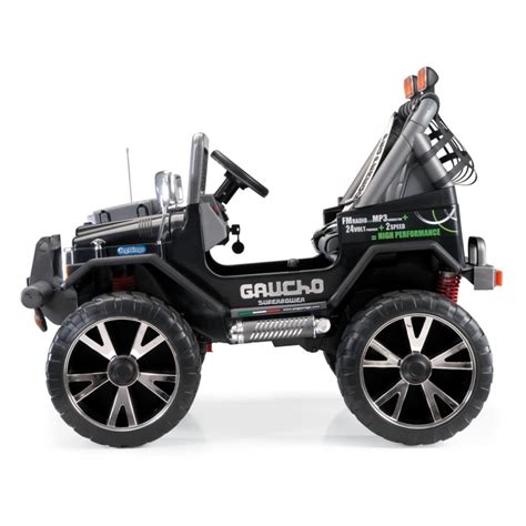 Peg Perego Gaucho Superpower Electric Ride On Jeep-Black