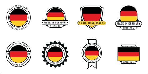 set of made in germany logo outline vector illustration template icon graphic design. bundle ...