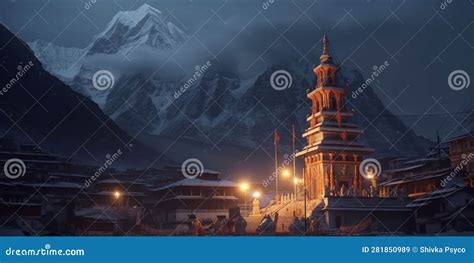 Grishneshwar Temple Lord Shiva Temple Icon. Grishneshwar Mandir Symbol Cartoon Vector ...