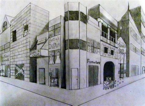 Cityscape Perspective Drawing at GetDrawings | Free download