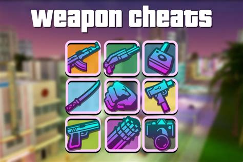 Weapon cheat codes for GTA Vice City Definitive Edition