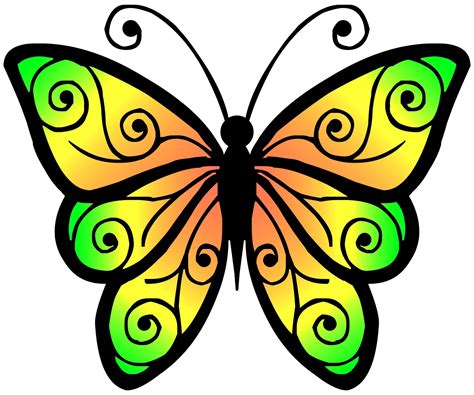 Colorful Butterfly Drawing | Free download on ClipArtMag