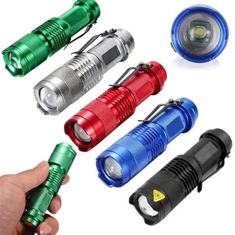 Mini LED Flashlight CREE Q5 300LM Waterproof LED Laterna 3 Modes Zoomable Portable Torch ...