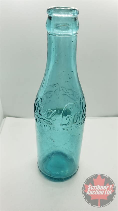 Blue Coca Cola Bottle c.1910's (7-3/4"H) - Scribner Auction Ltd.