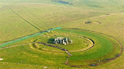 Famous Stonehenge in England - Aerial View Stock Image - Image of dusk, stone: 172971131