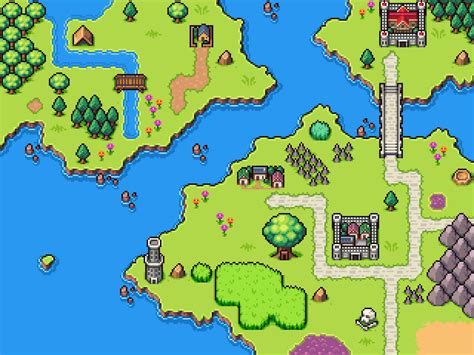 Pixel art > map layout design > rpg game | forums.rpgmakerweb Map Games ...