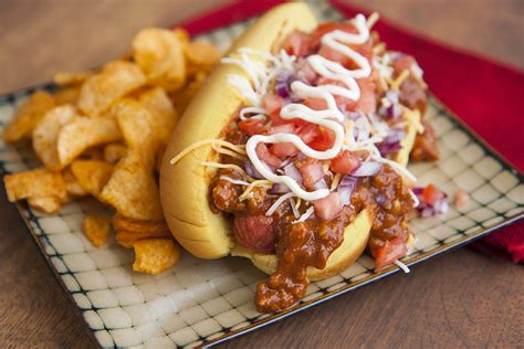 Loaded Chili Dog - Martin's Famous Potato Rolls and Bread