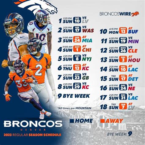 Denver Broncos 2023 Wallpaper Schedule