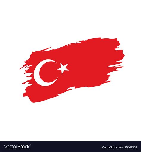 Turkey flag Royalty Free Vector Image - VectorStock