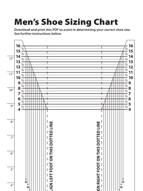 Free Printable Shoe Size Chart