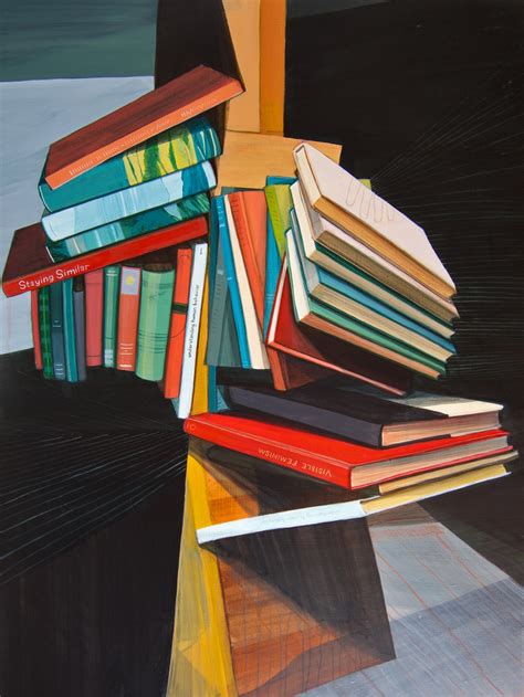 Bookish Art: Acrylic paintings of jumbled books and drawers by Jordan Buschur | Creative Boom