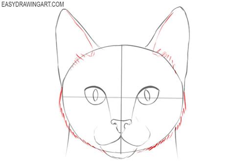 How to Draw a Cat Face | Easy Drawing Art | Cat face drawing, Cats art drawing, Cat drawing