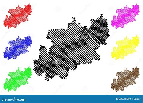 Jhajjar District Haryana State, Republic of India Map Vector Illustration, Scribble Sketch ...