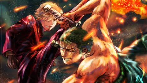 2560x1440 Resolution Roronoa Zoro vs Sanji One Piece 1440P Resolution Wallpaper - Wallpapers Den