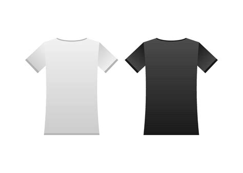 White T-shirt - back and front. Vector illustration. 34345580 Vector Art at Vecteezy