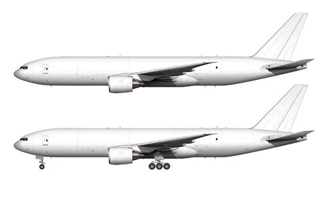 Boeing 777F blank illustration templates – Norebbo