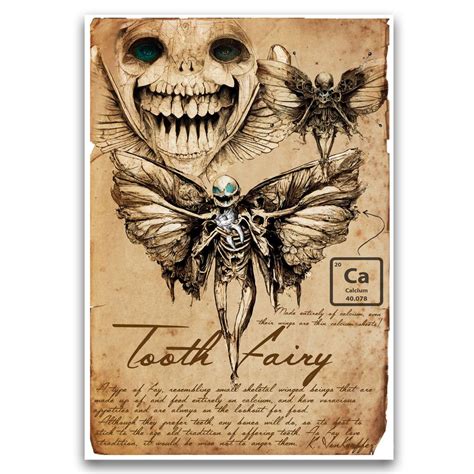 Creepy Tooth Fairy, cryptid art, bestiary journal art, monsters and folklore | Myths & monsters ...