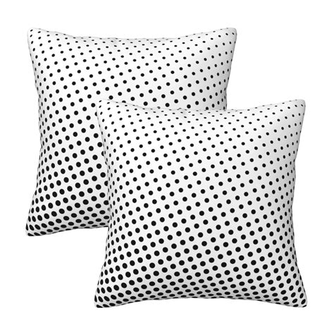 Home Throw Pillow Covers Two Sides Printed Black Wave dot gradient background Decor Sofa Living ...