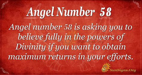 Angel Number 58 Meaning | Sun Signs